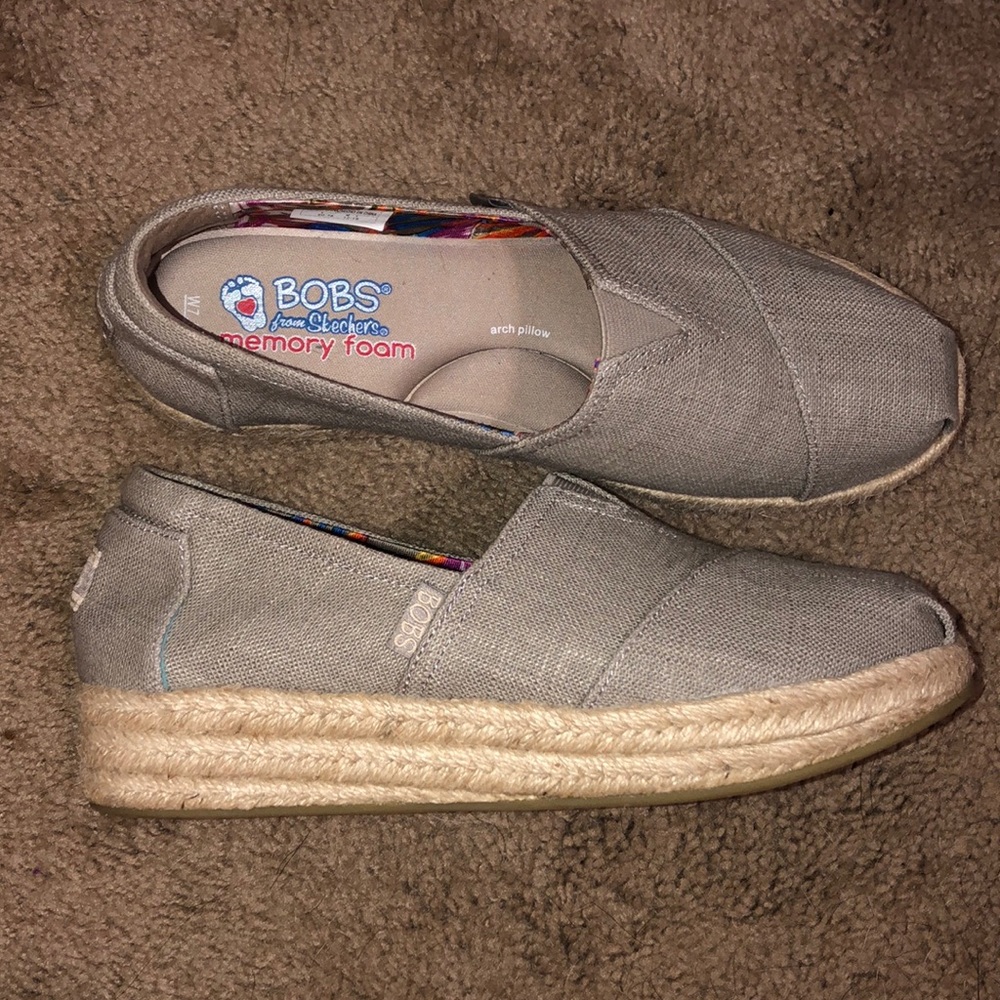 Bobs toms wedge canvas shoe size 7.5
